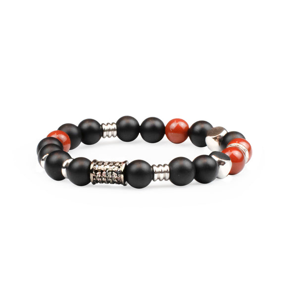 Red Jasper Black Agate Bracelet