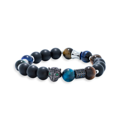 The Black Leopard Tigers Eye Gemstone Bracelet