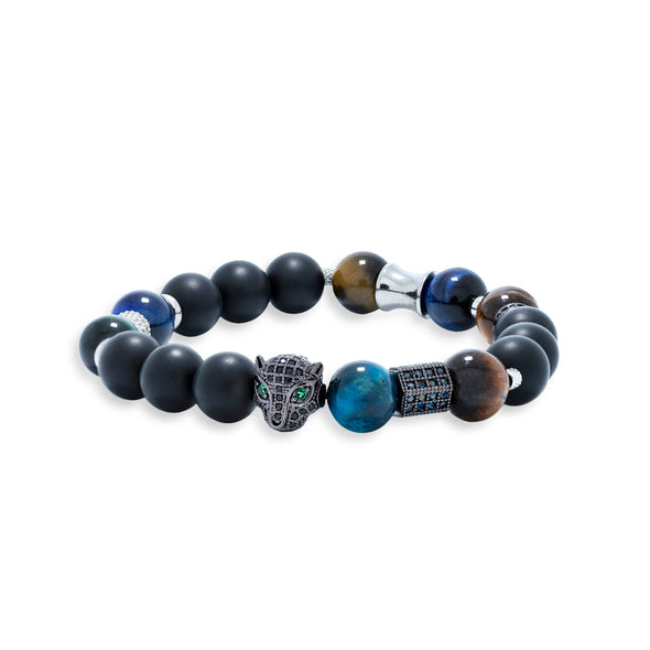 The Black Leopard Tigers Eye Gemstone Bracelet