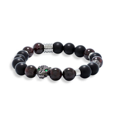 The Black Leopard Garnet Gemstone Bracelet