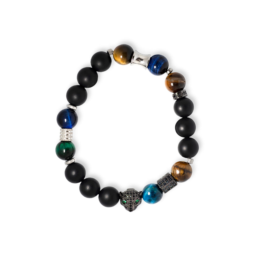 The Black Leopard Tigers Eye Gemstone Bracelet