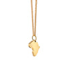 Gold Africa Map Necklace