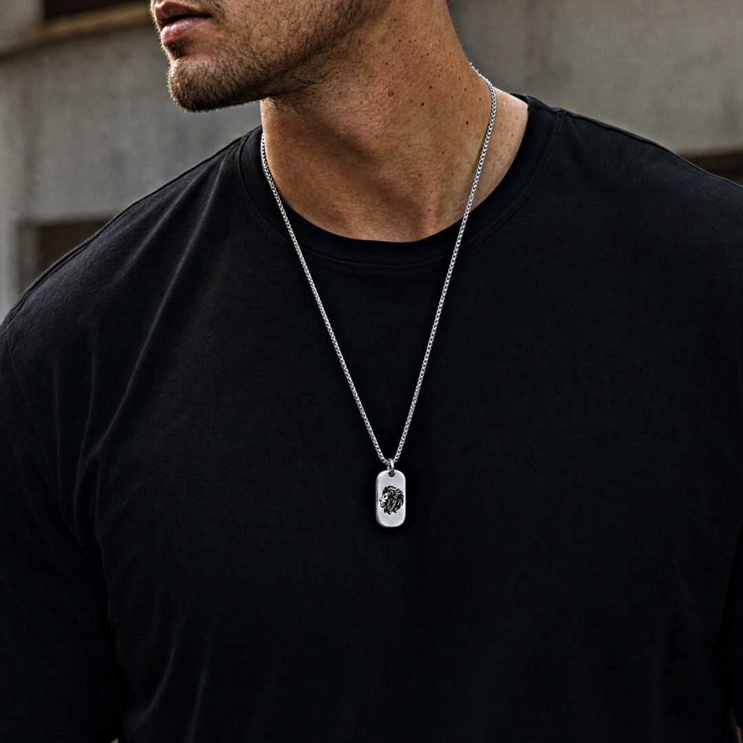 The Lionheart Tag - Silver Edition Necklace