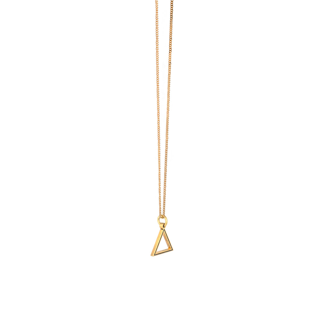 Linear Hollow Triangle - Gold Edition Necklace