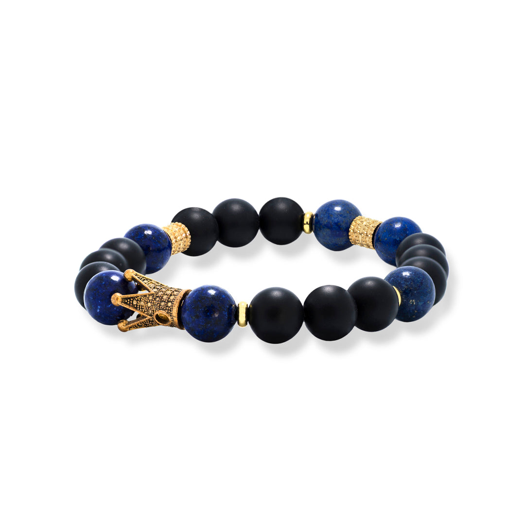 The Gold Crown Lapis Lazuli Gemstone Bracelet