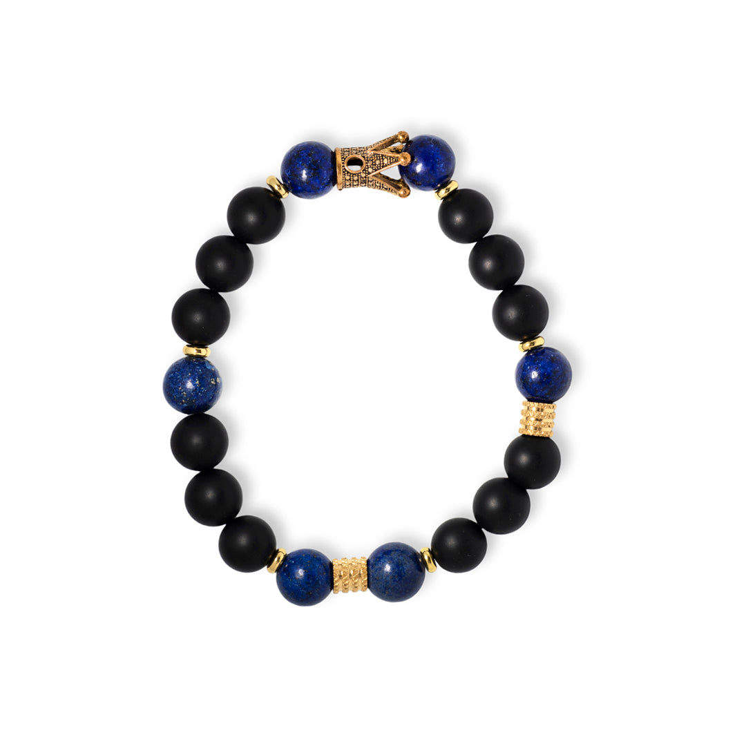 The Gold Crown Lapis Lazuli Gemstone Bracelet