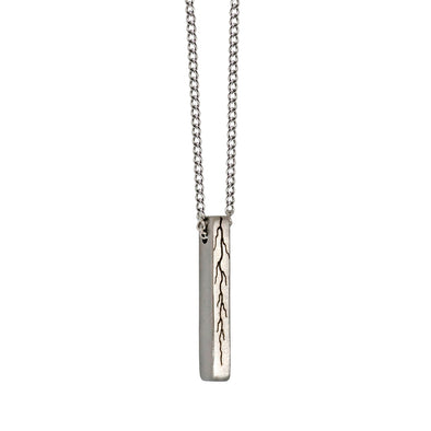 Lightning Strike Short Bar - Silver Edition Necklace