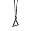 Line Engrave Black Triangle Necklace