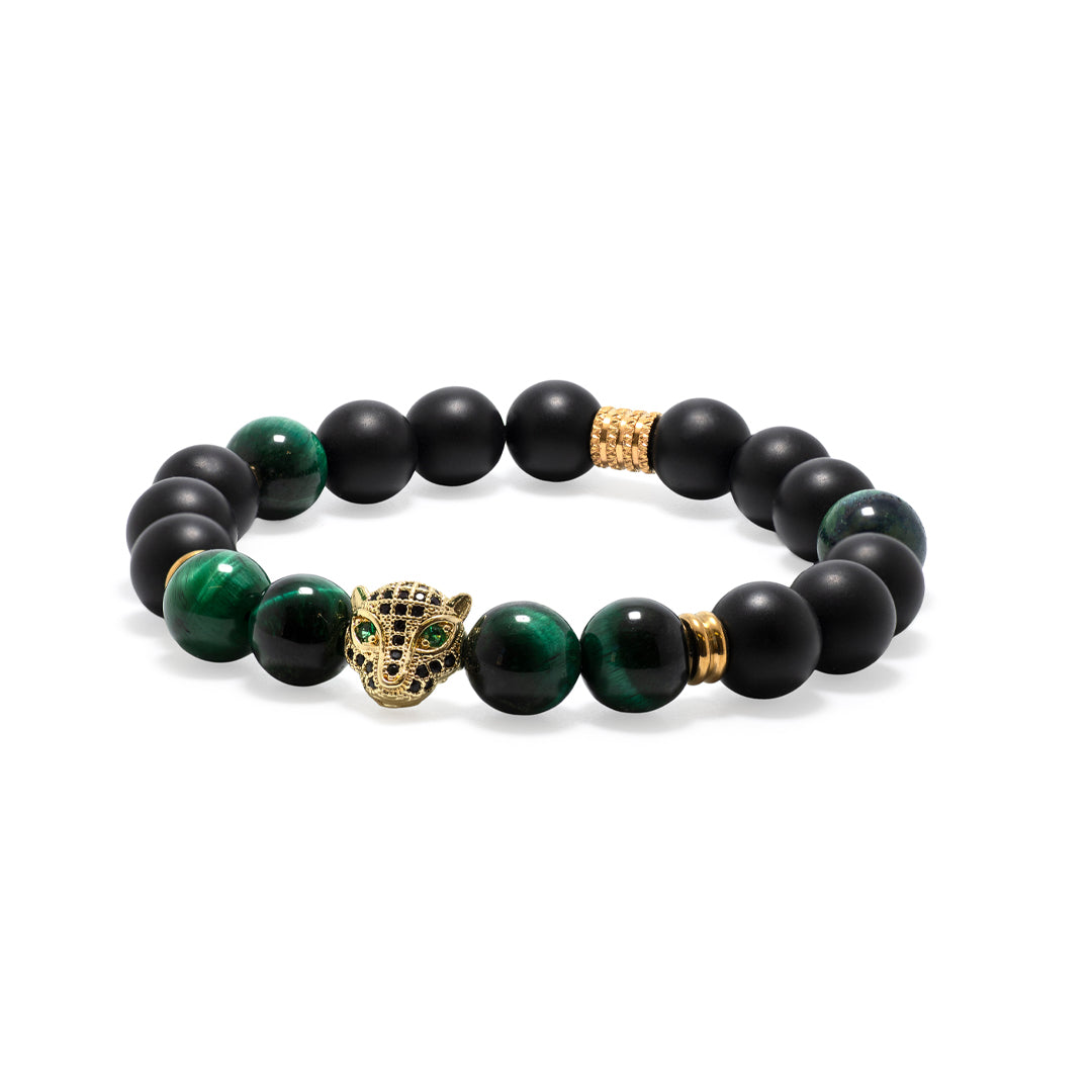 The Gold Leopard - Green Tigers Eye Gemstone Bracelet
