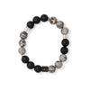 Grey Jasper Black Agate Bracelet