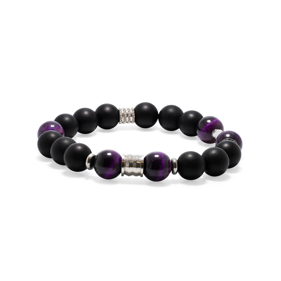 Purple Tigers Eye Gemstone Bracelet
