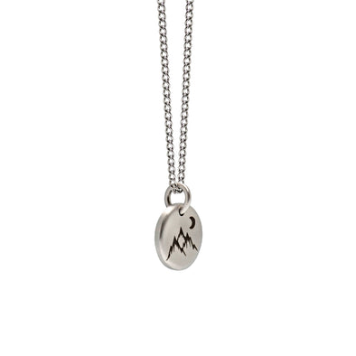 Moonrise Over Mountains - Silver Edition Necklace
