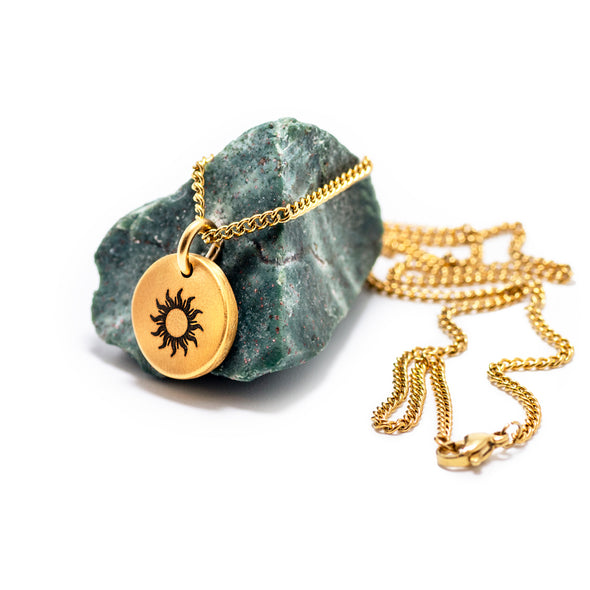 The Sun Gold Disc Necklace