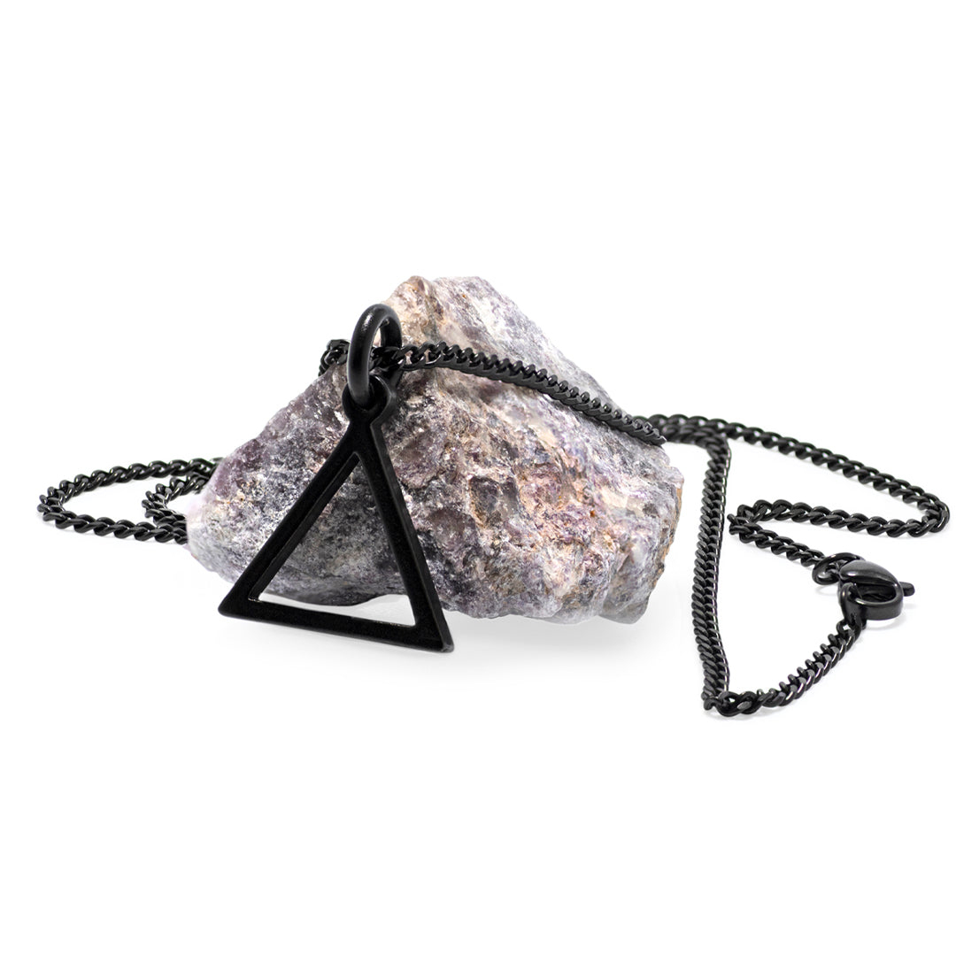 Hollow Triangle - Black Edition Necklace