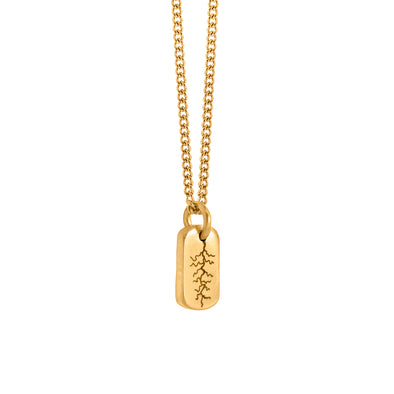 The Lightning Strike Mini Tag - Gold Edition Necklace