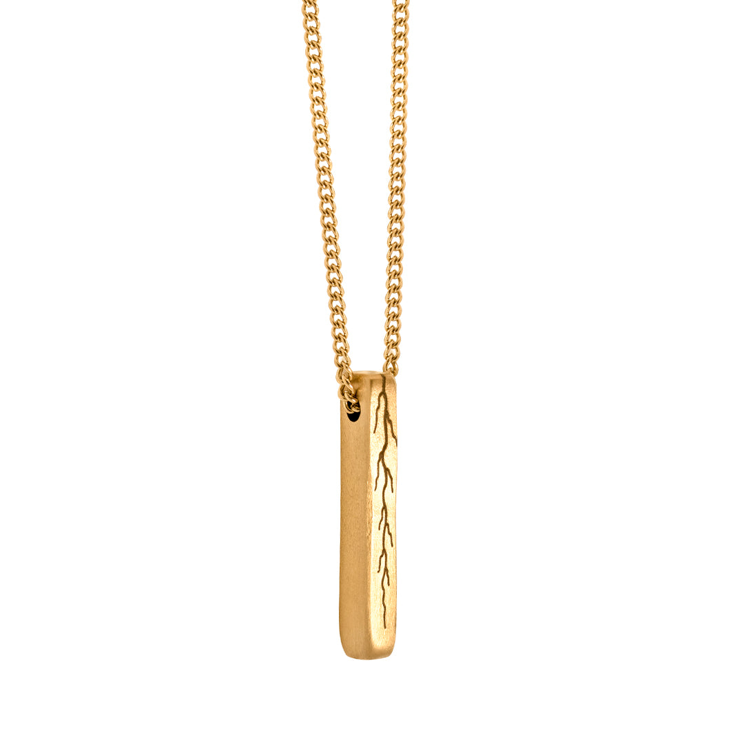 Lightning Strike Short Bar - Gold Edition Necklace