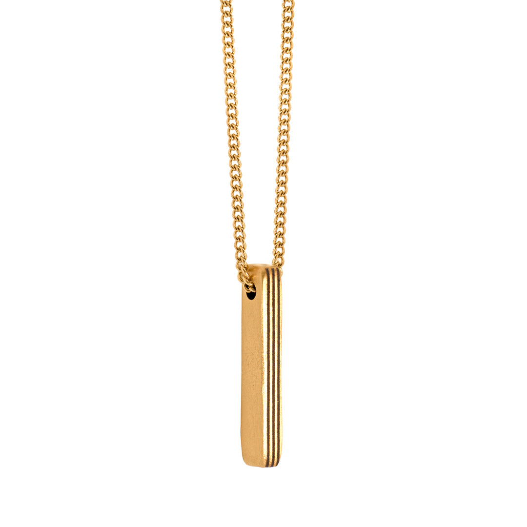 Three Line Short Bar - Gold Edition Necklace