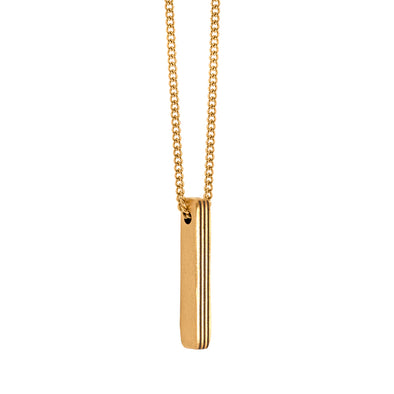 Three Line Short Bar - Gold Edition Necklace