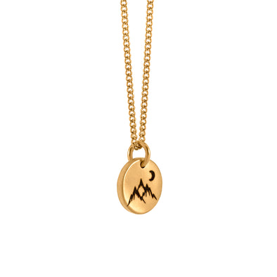Moonrise Over Mountains - Gold Edition Necklace