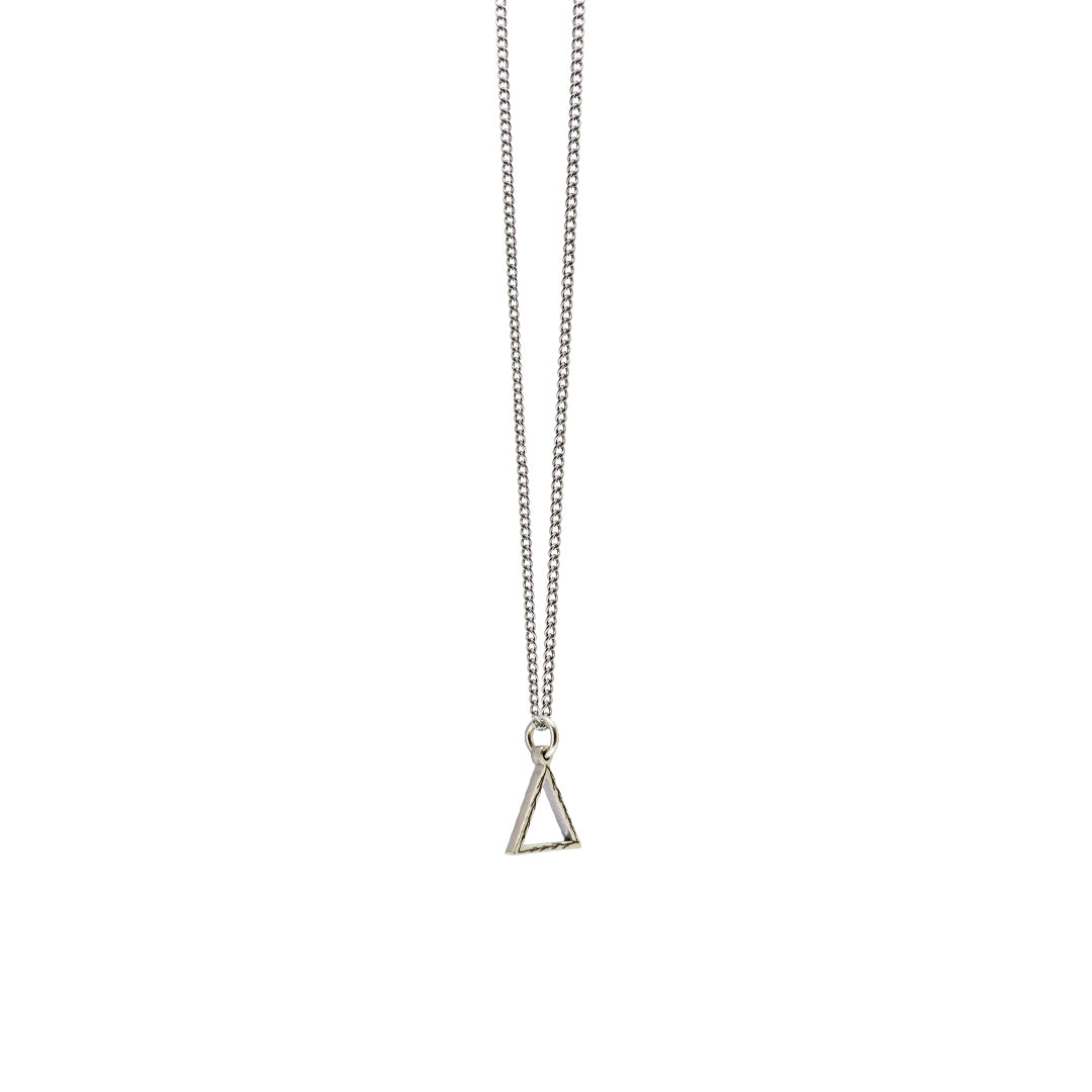 Hollow Triangle Lightning Strike - Silver Edition Necklace