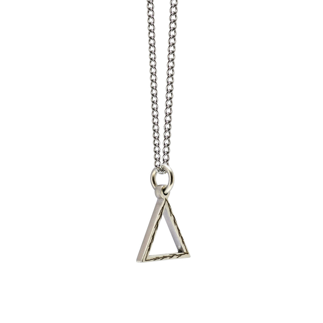 Hollow Triangle Lightning Strike - Silver Edition Necklace