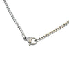 Line Engraved Long Bar Brushed Steel Necklace