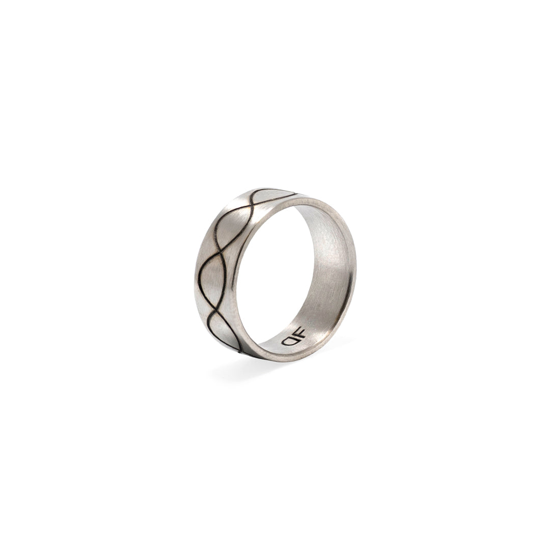 The Swirl Classic Band - Silver Edition Ring