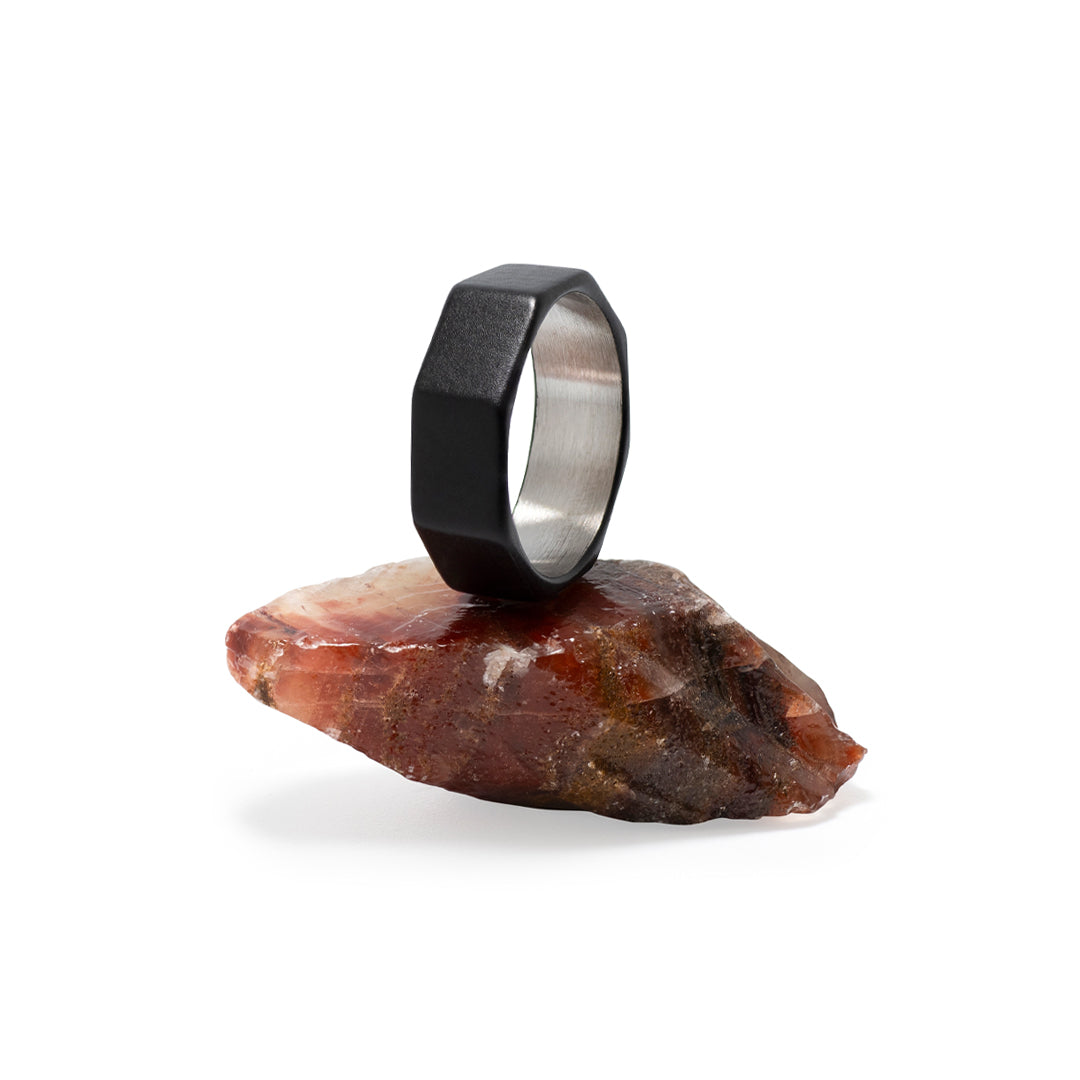Octagon - Black Edition Ring