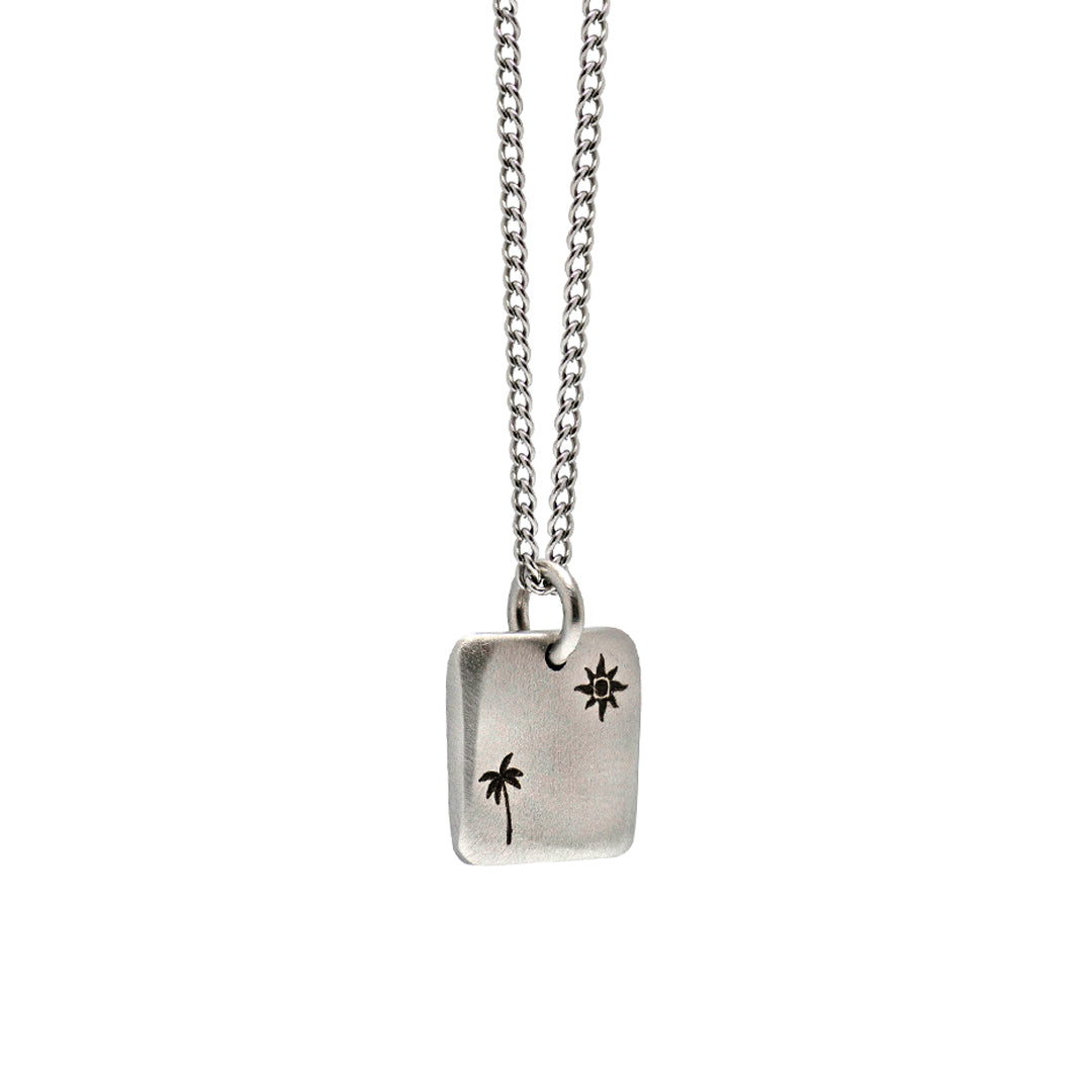 Sunrise Palm - Silver Edition Necklace