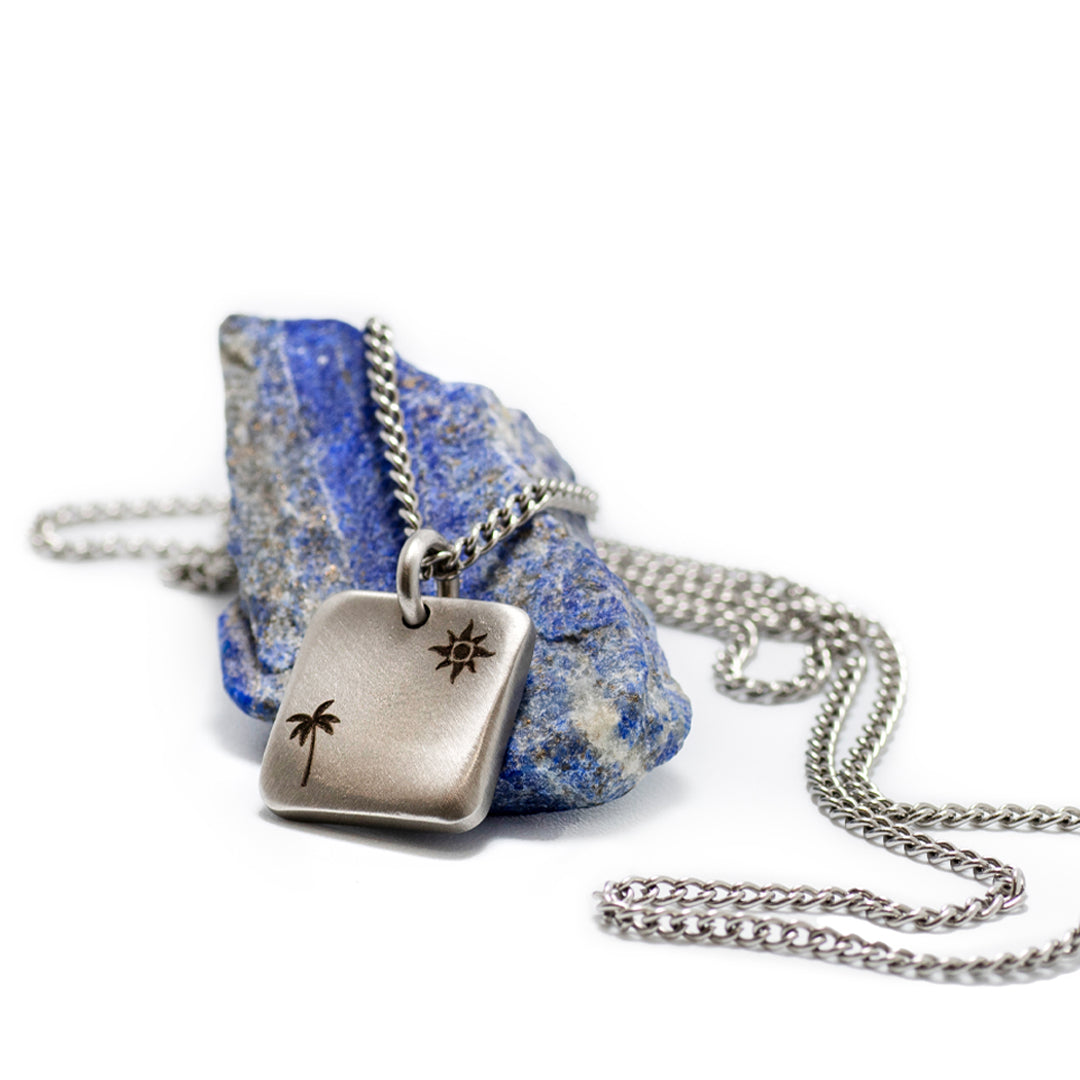 Sunrise Palm - Silver Edition Necklace