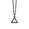 Black Steel Hollow Triangle Necklace