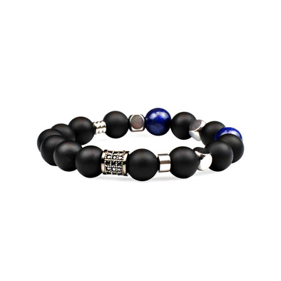 Lapis Lazuli Black Agate Bracelet