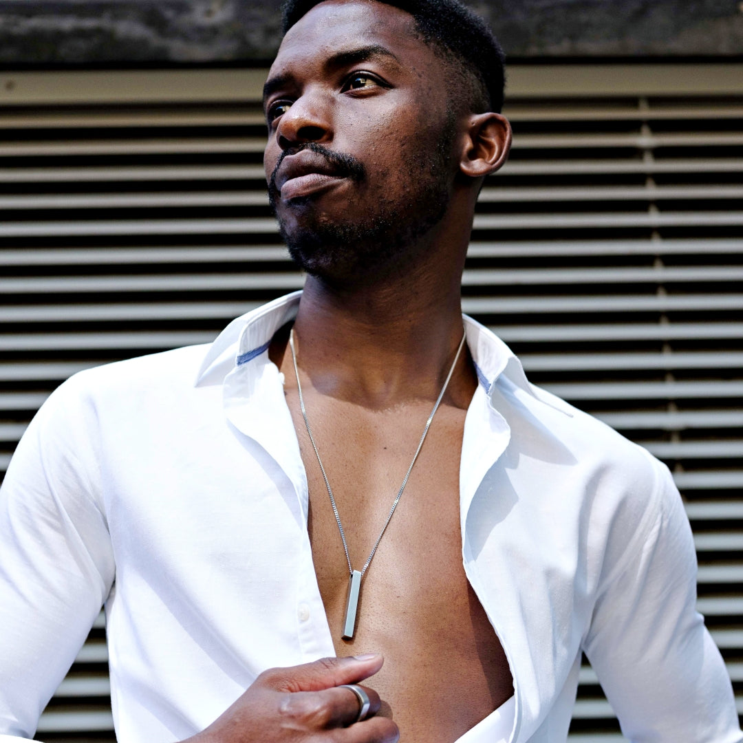 Model with Men's Necklace