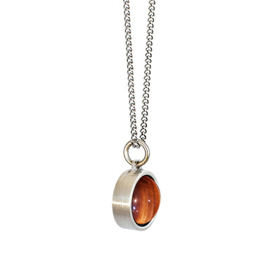 Tigers Eye Gem Stone Cased Necklace