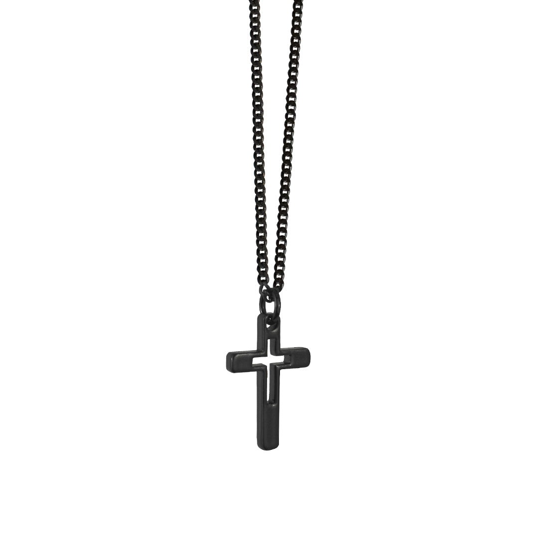 Hollow Cross - Black Edition Necklace