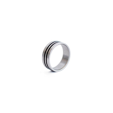 Two Line Engrave Classic Band Ring