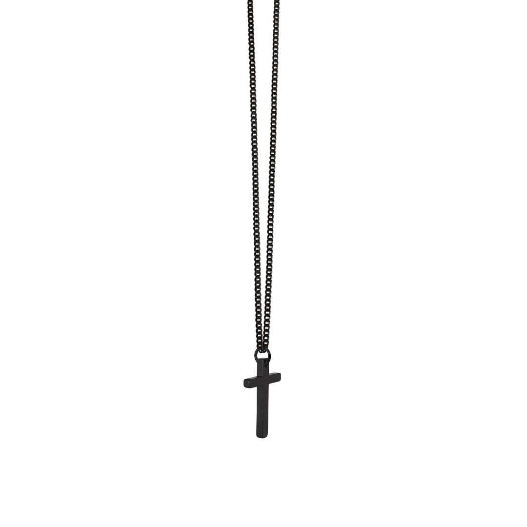 Linear Cross - Black Edition Necklace